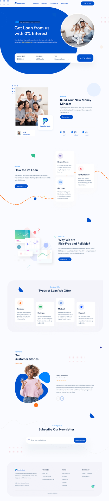 Premier Bank Website Design